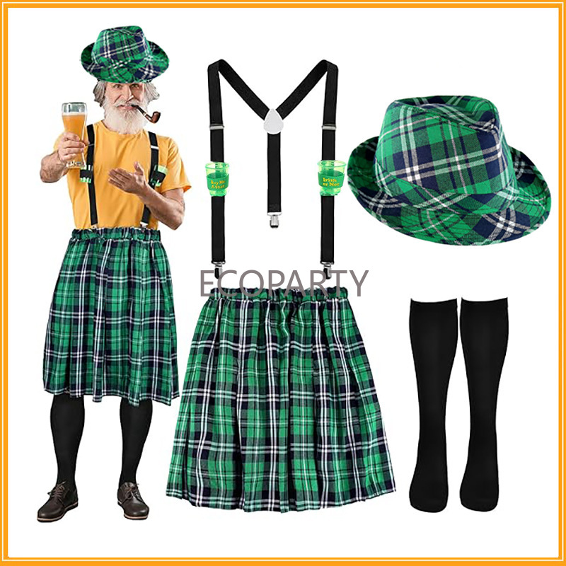 St. Patricks Day Costume Set G - Sock Garter Men 评论和价格