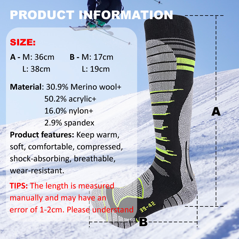 Merino Wool Ski Socks Cold Wea - Sock Garter Men 评论和价格