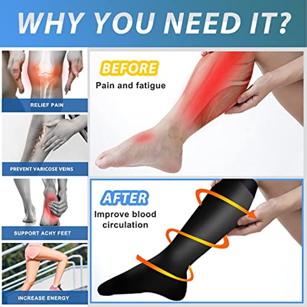 7 Pair Compression Socks Women - Sock Garter Men 评论和价格