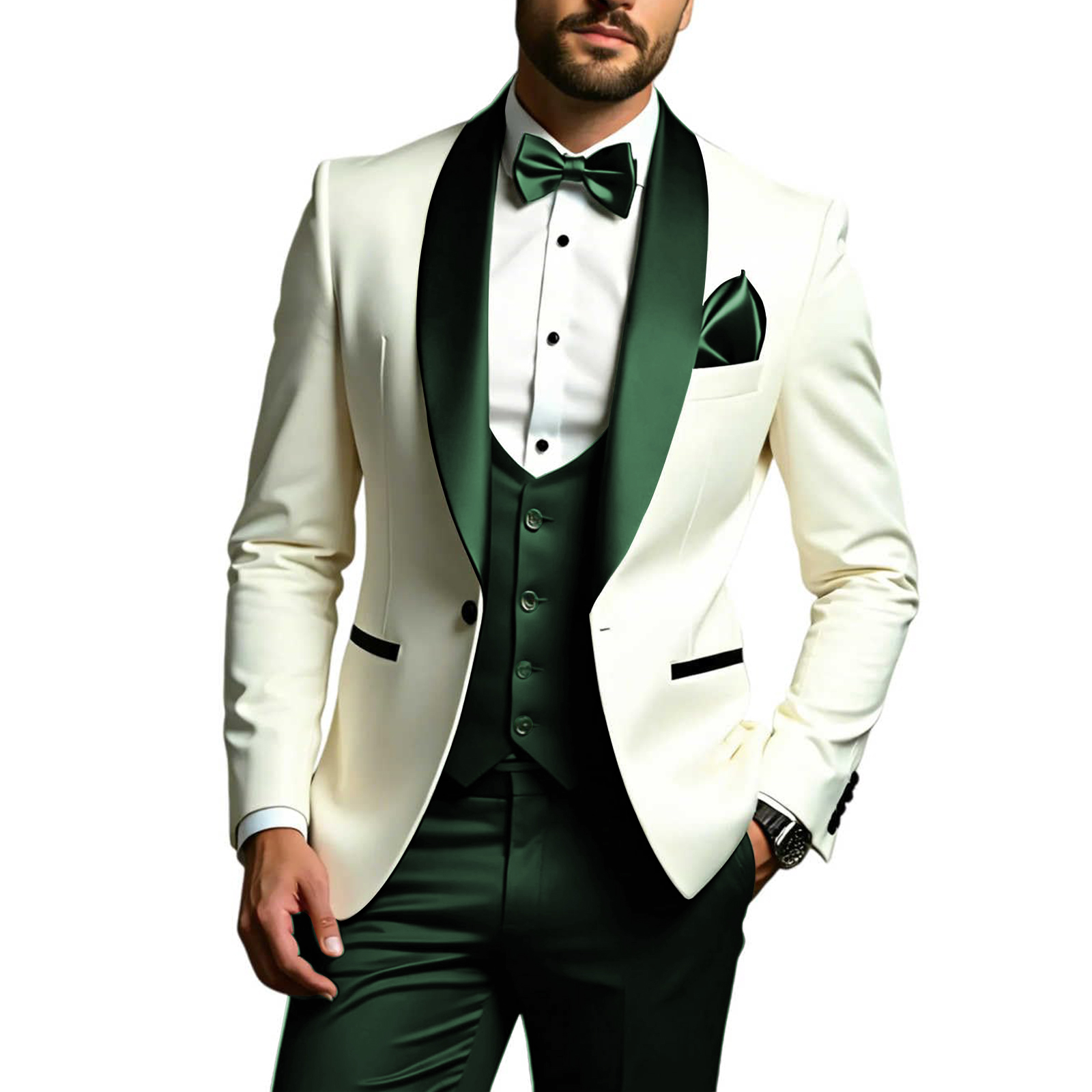 Men's 3 Piece Suits Slim Fit T - Men Formal Wear Modern 评论和价格